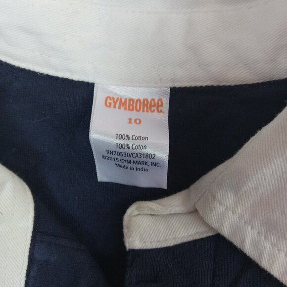 Gymboree Boys 10 Aviator School Red Blue Striped Rugby Shirt Long Sleeve Vintage - Picture 6 of 9